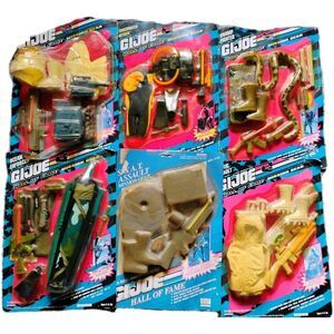 Lot Of 6 Vintage GI Joe Hall Of Fame Mission Gear 1993 Kid Dimensions Products